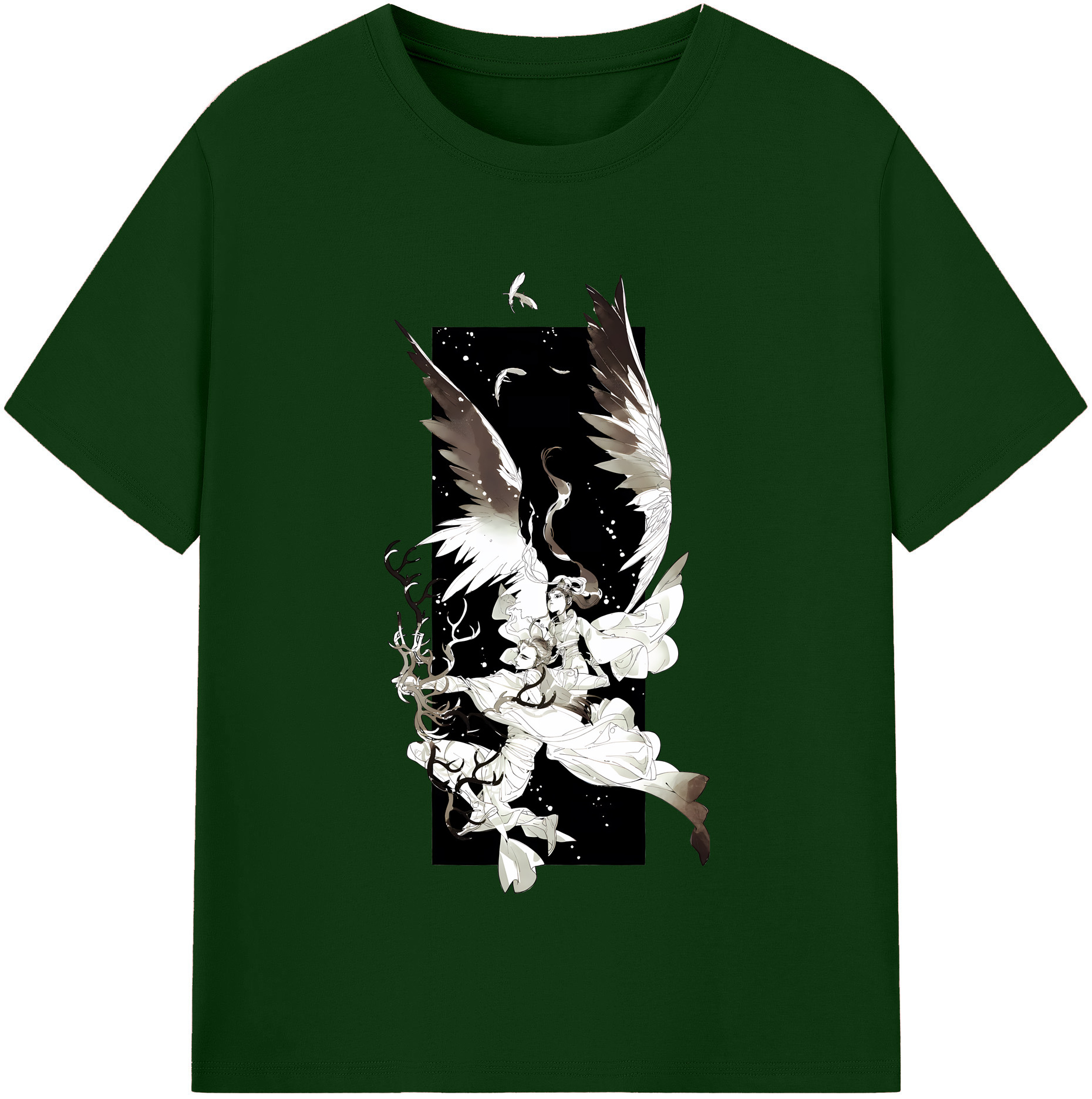 （画像用） Ne Zha 2 ナタ 魔童の大暴れ 綿100％半袖Tシャツ（フロントプリント）
